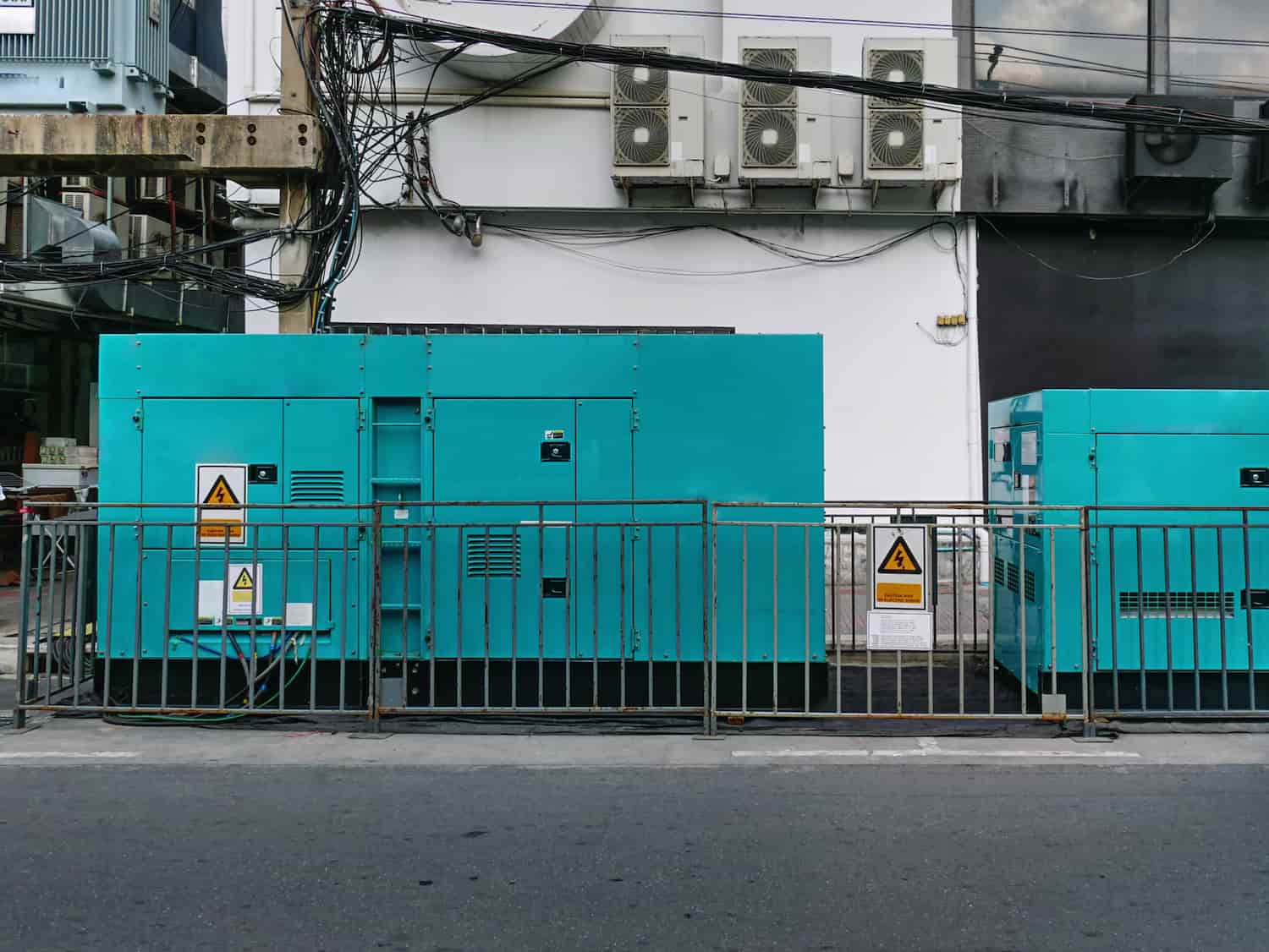 Blue Emergency Diesel Power Generator